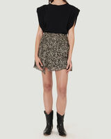 ROYA RUFFLED LEOPARD PRINT MINI SKIRT image number null